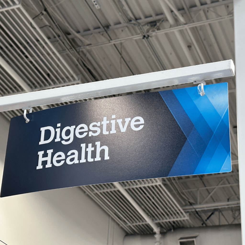Digestive Health sign representing sage's benefits for supporting digestive wellness.